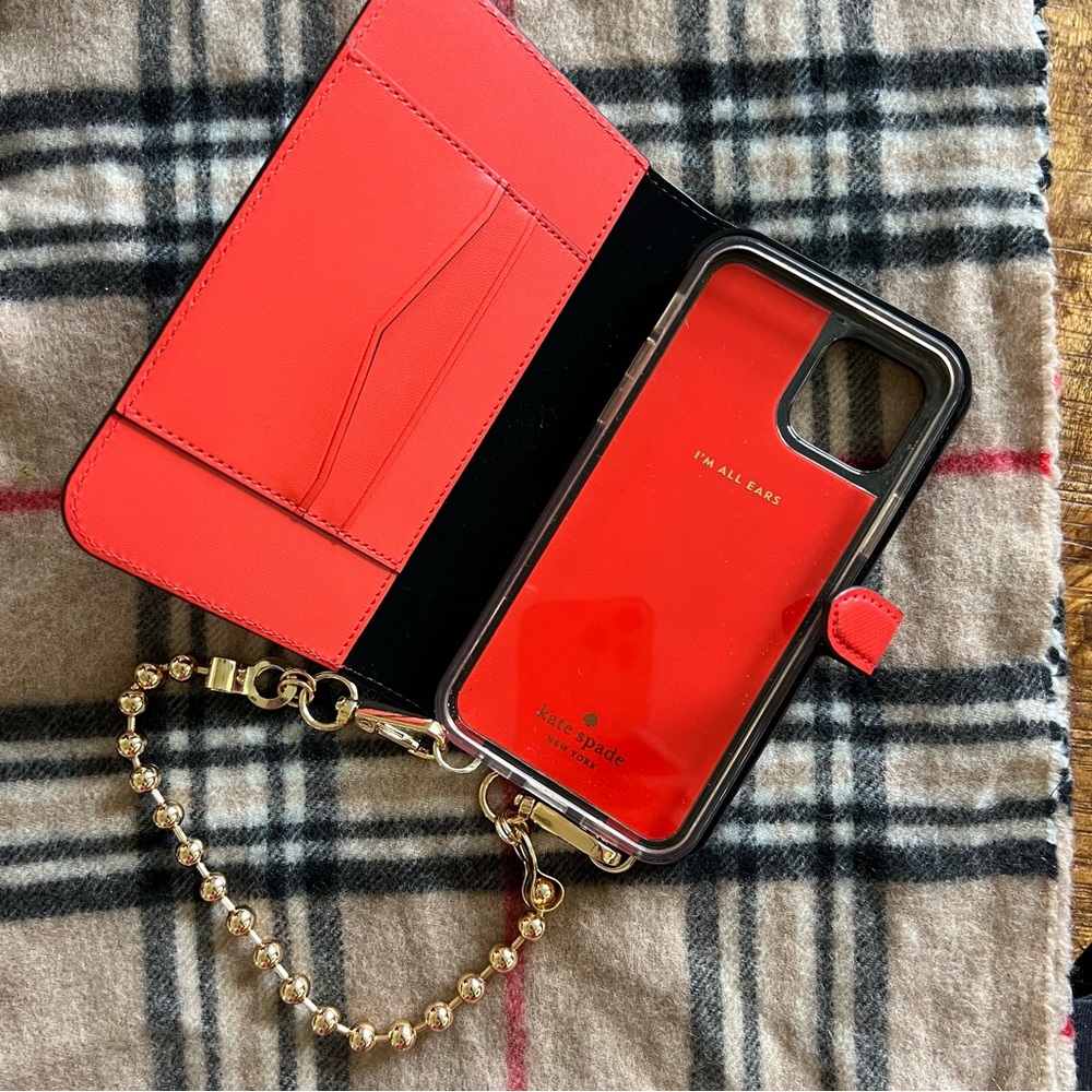 Kate Spade Orange Phone Case with Wallet Card Case